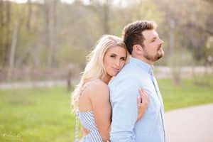 Grand Rapids engagement photos at millennium park.