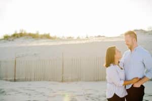 A beach engagement session.