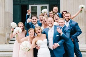 A bridal party photo in Grand Rap