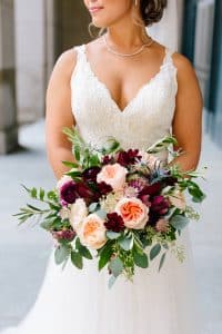 A wedding bouquet from a Goei Center wedding in Grand Rapids.