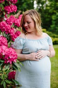 A maternity session at Aquinas college in Grand Rapids, MI.