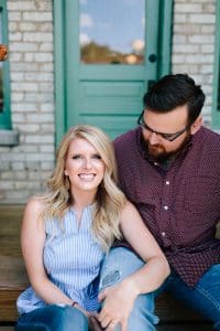 A lifestyle engagement session at Lyon Street Cafe in Grand Rapids, Michigan.