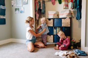 A country in home lifestyle session in the Greater Grand Rapids area and the story of triplets and their farm life.