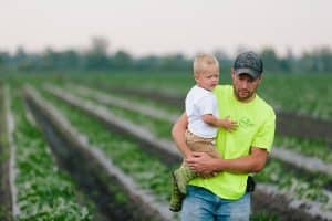 A unique family session location taking place on the family farm.