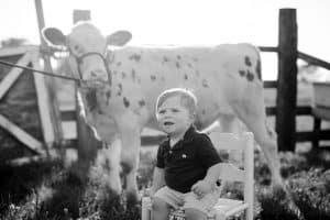 One year baby photos at a farm in Michigan.