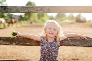 One year baby photos at a farm in Michigan.