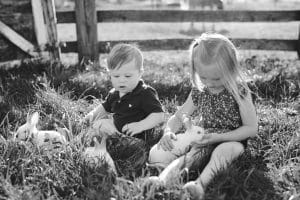 One year baby photos at a farm in Michigan.