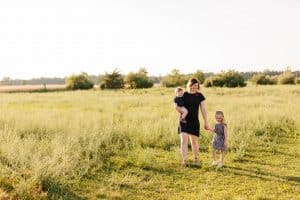 A farm animal family session near Grand Rapids, Michigan.