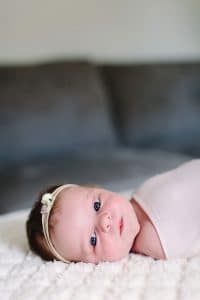 An in home lifestyle newborn session in Wayland, Michigan for baby Roselyn.