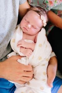 An in home lifestyle newborn session in Wayland, Michigan for baby Roselyn.