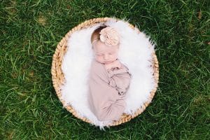 An in home lifestyle newborn session in Wayland, Michigan for baby Roselyn.