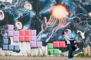 A downtown Grand Rapids Engagement session.