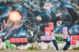 A downtown Grand Rapids Engagement session.