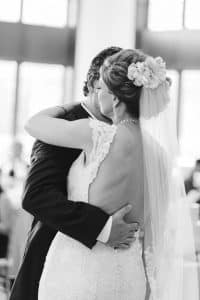 This blush pink Grand Rapids wedding was at Watermark Country Club. Florals and Design by Modern Day Floral and Events. Photography by Mae Photo Co.