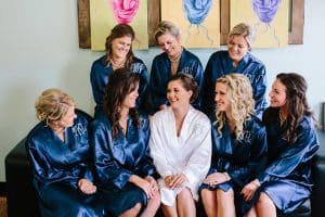 Getting ready photography at Caledonia hair Co for Abby's wedding day.