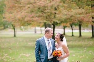 Tarra and Kevin had a Fall wedding in Michigan at John Park; a Grand Rapids park.