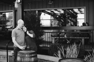 Beth and Trevor's favorite spot is Founders Brewing Co so it was only fitting to start out their lifestyle engagement session with a couple beers!