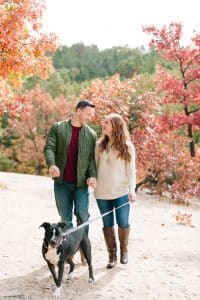 A Fall engagement session in Grand Rapids Michigan at Provin trails and some locations downtown. Haley and Tyler brought along their rescue dog and we enjoyed some beautiful fall colors!