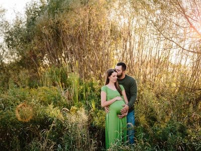 Sunset Maternity Session in Michigan | Jenny + Sean