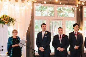 Cailly and Tyler had a rainy wedding day at Millcreek Barn in Michigan. Cailly wore a beautiful and unique wedding dress from Truvelle.