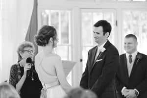 Cailly and Tyler had a rainy wedding day at Millcreek Barn in Michigan. Cailly wore a beautiful and unique wedding dress from Truvelle.