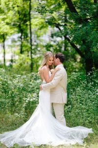 Melissa and Tony had a destination wedding at Bay Pointe Inn in Shelbville Michigan on Gun lake.
