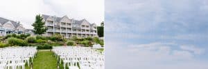 Melissa and Tony had a destination wedding at Bay Pointe Inn in Shelbville Michigan on Gun lake.