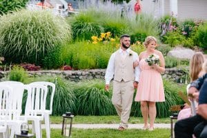 Melissa and Tony had a destination wedding at Bay Pointe Inn in Shelbville Michigan on Gun lake.