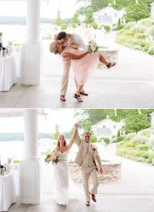 Melissa and Tony had a destination wedding at Bay Pointe Inn in Shelbville Michigan on Gun lake.