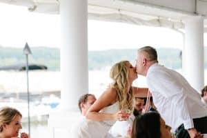 Melissa and Tony had a destination wedding at Bay Pointe Inn in Shelbville Michigan on Gun lake.