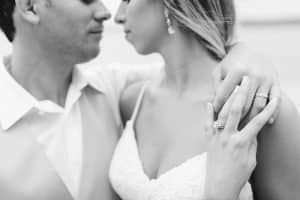 Melissa and Tony had a destination wedding at Bay Pointe Inn in Shelbville Michigan on Gun lake.