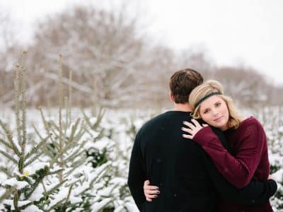 Christmas Tree Farm Engagement | Tucker + Gabby