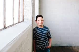 A Grand Rapids lifestyle family photography session in a studio.