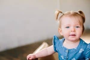A one year old baby girl photography session in Grand Rapids.