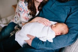 A newborn lifestyle session in Grand Rapids Michigan.