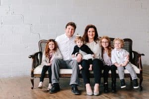 Grand Rapids family photos in a studio.