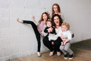 Grand Rapids family photos in a studio.