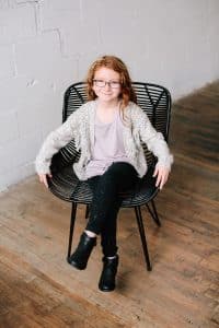 Grand Rapids family photos in a studio.