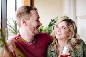 Carter and Makenzie's downtown Grand Rapids engagement session at Creston Brewery.