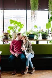 Carter and Makenzie's downtown Grand Rapids engagement session at Creston Brewery.