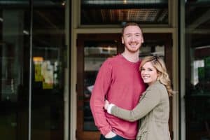 Carter and Makenzie's downtown Grand Rapids engagement session at Creston Brewery.