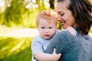 A Grand Rapids lifestyle camping theme family session for a one year old.