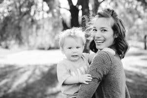 A Grand Rapids lifestyle camping theme family session for a one year old.