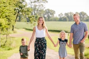 Grand Rapids lifestyle family photography on the farm and in home.