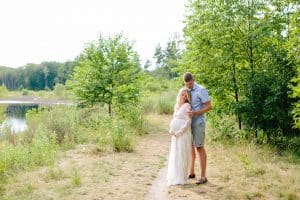 Holland Michigan Maternity photos at Riley trails.