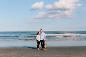 An east coast engagement session on seven mile island in New Jersey.