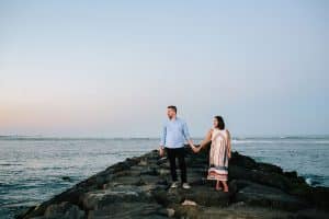 An east coast engagement session on seven mile island in New Jersey.