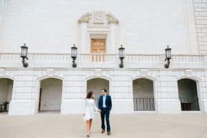 Detroit engagement photos downtown.