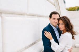 Detroit engagement photos downtown.