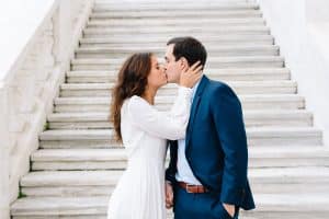 Detroit engagement photos downtown.